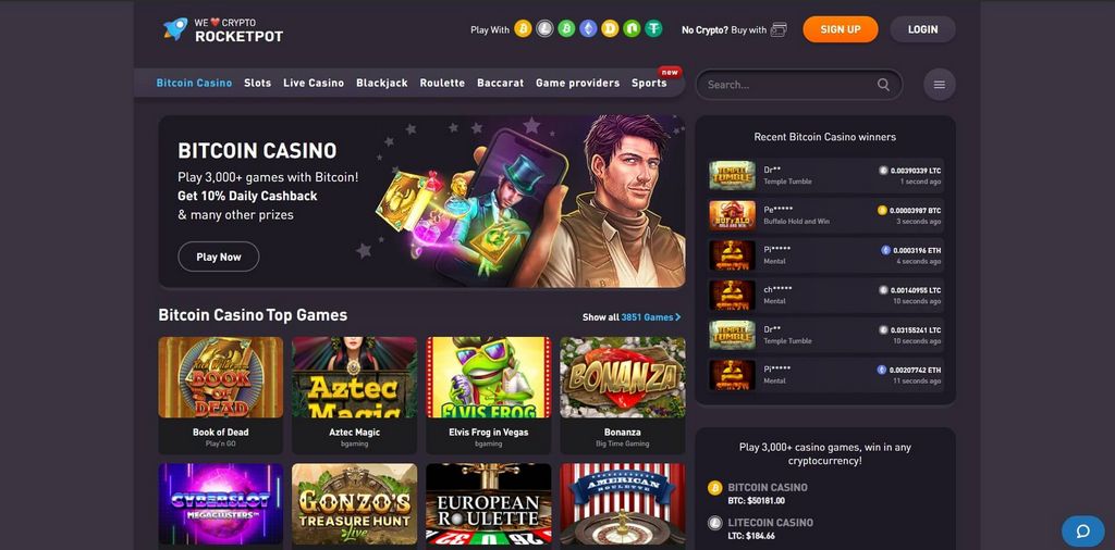 Recensione del casinò online Rocketpot - Valutazioni di esperti e giocatori 